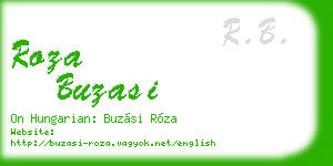 roza buzasi business card